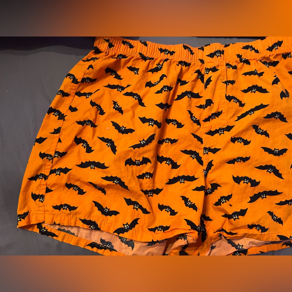 old navy boxers.  orange with bats size medium